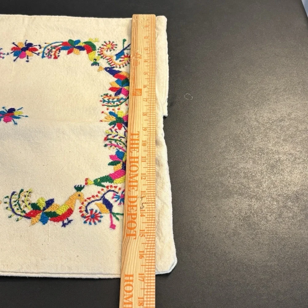 Handmade Embroidered Colorful Pillowcase Cover Floral‎ Bird Unique 16